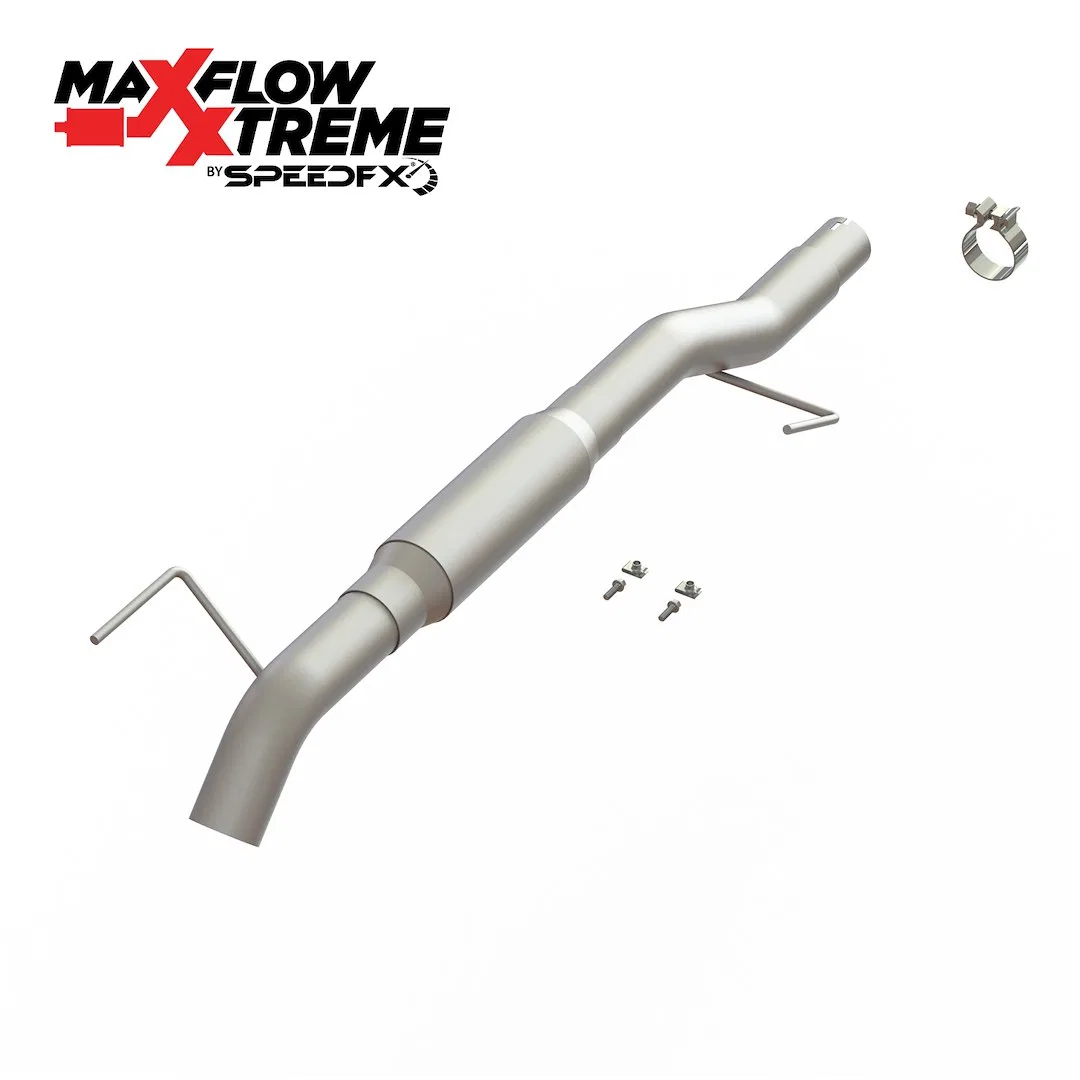 50300 – SPEEDFX Exhaust System Kit, 304 Stainless Steel With MaxFlow Xtreme Muffler 3 Inch Pipe Single Exhaust With S...